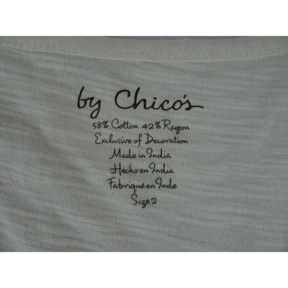 Chico's Shine Sequin Women Tank Top Size 2 - Picture 6 of 9